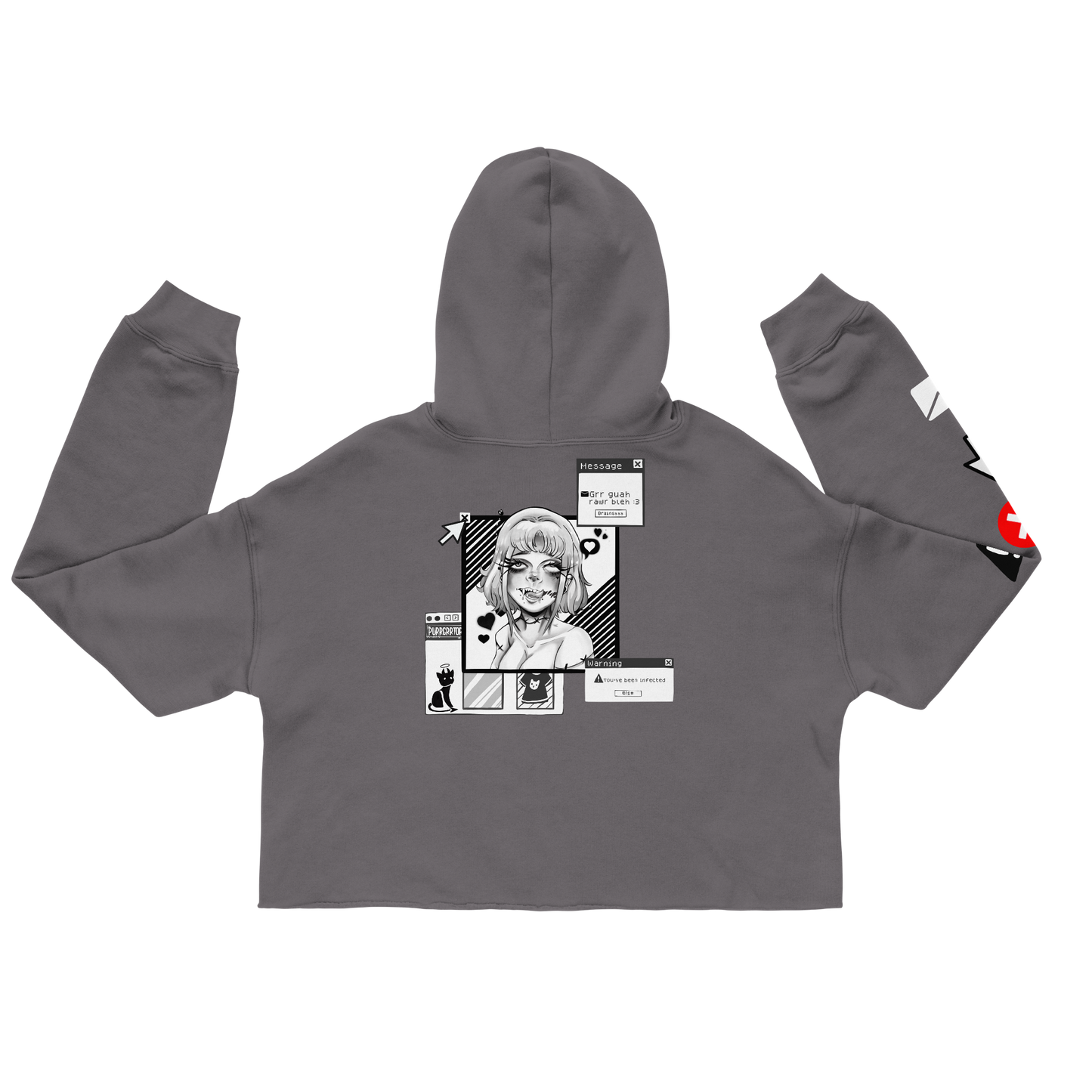 InFeCtEd Crop Hoodie