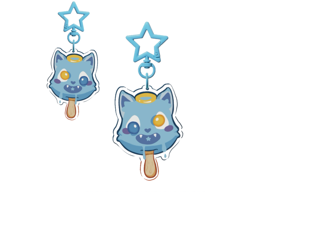 Popsicle Purrsephone Keychain