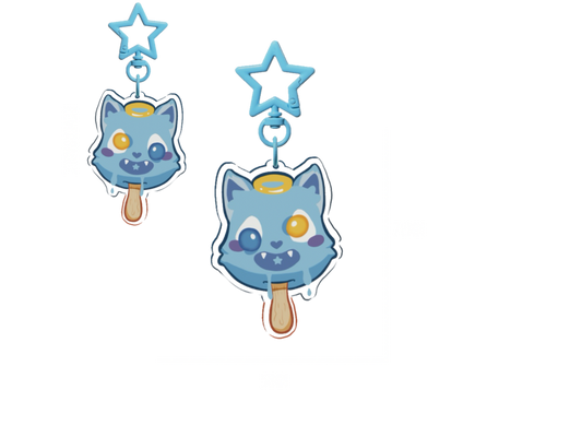 Popsicle Purrsephone Keychain